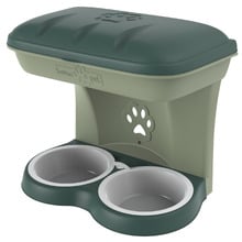 Wall Mounted Pet Feeder with Storage